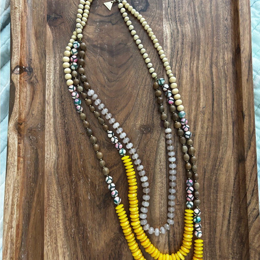 Anthropologie Layered Beaded Necklace ENDLESS SUN sold out SERAFINA